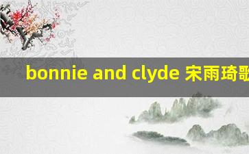 bonnie and clyde 宋雨琦歌词